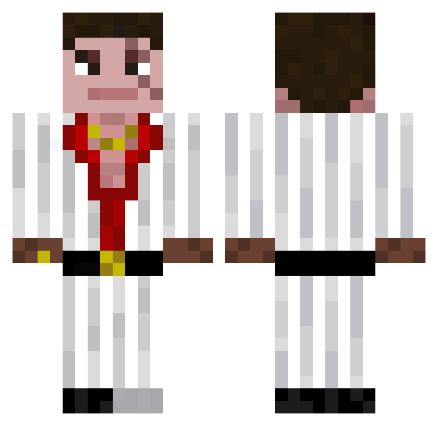 Camperdemaxixako Minecraft skin, front and back view