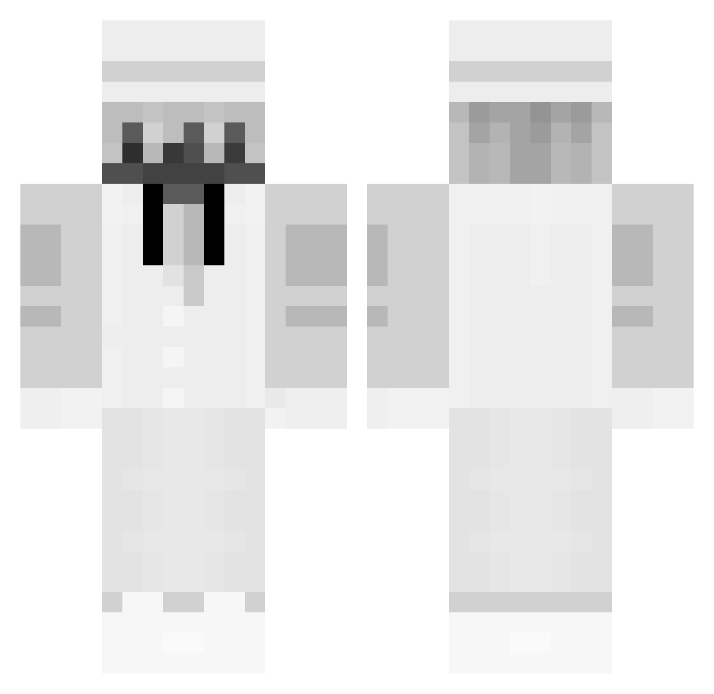 hardloper Minecraft skin, front and back view