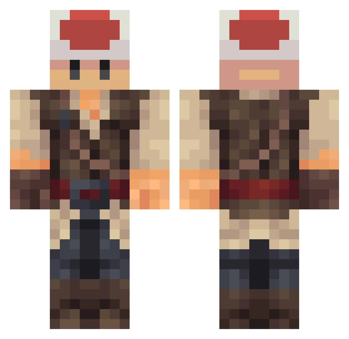 Uzodik Minecraft skin, front and back view