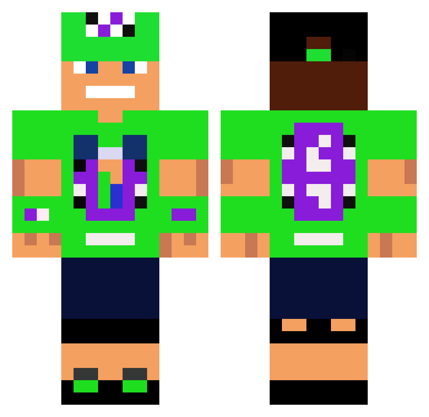 HeatSensorDragon Minecraft skin, front and back view
