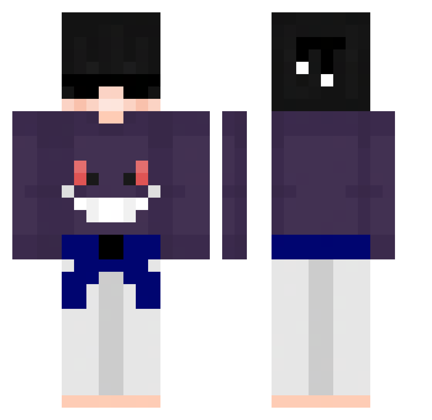 Th0rfinnn Minecraft skin, front and back view