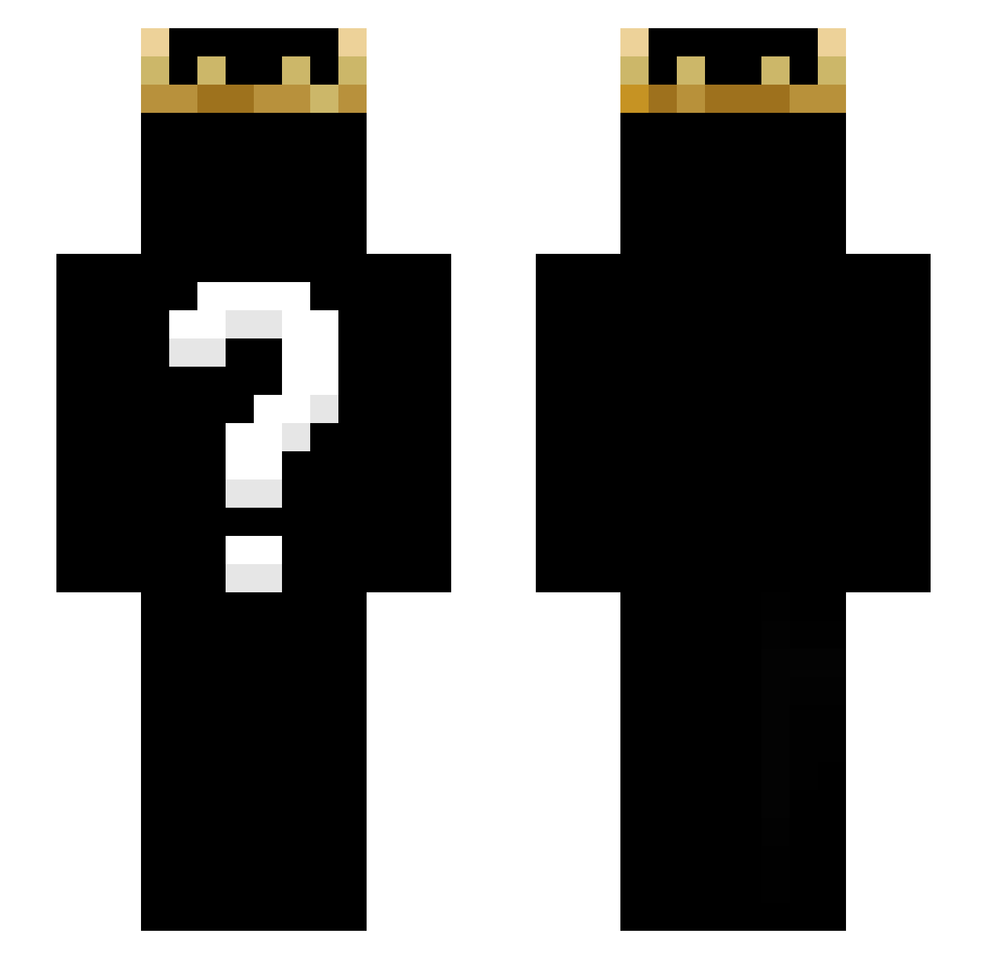 Zyronics Minecraft skin, front and back view