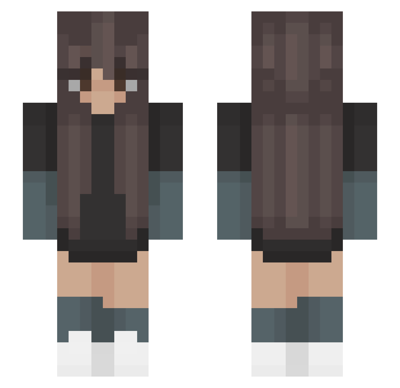 goldenhour Minecraft skin, front and back view