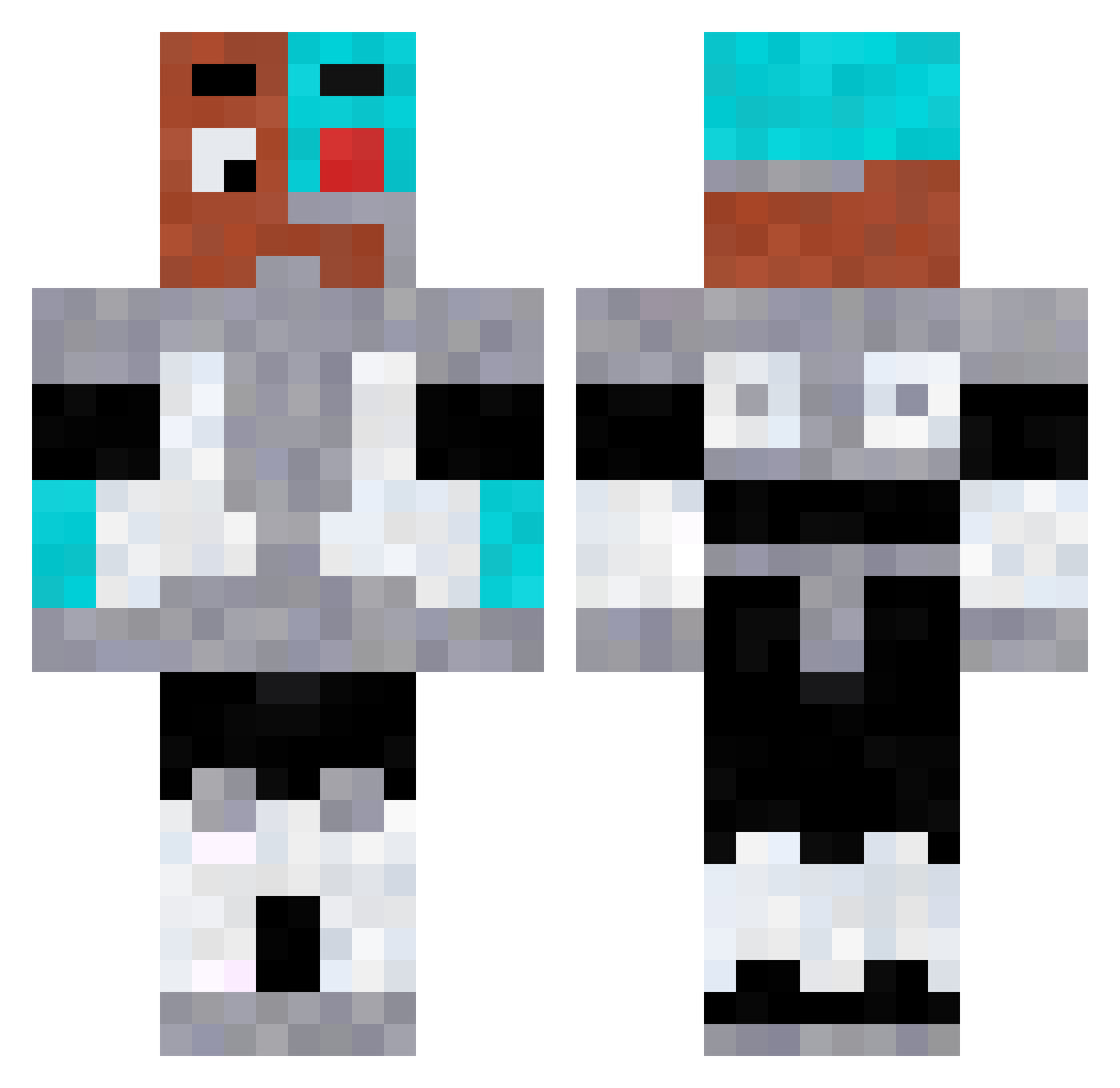 lhfb13 Minecraft skin, front and back view