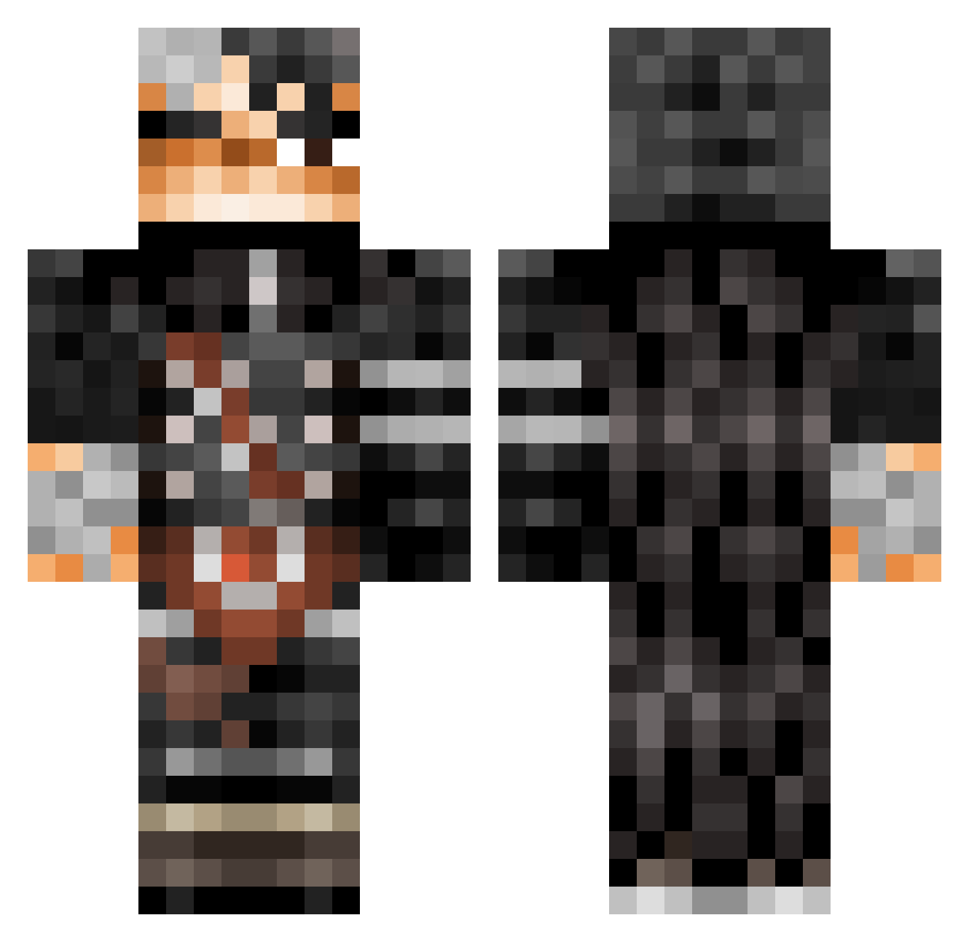 aLi112 Minecraft skin, front and back view