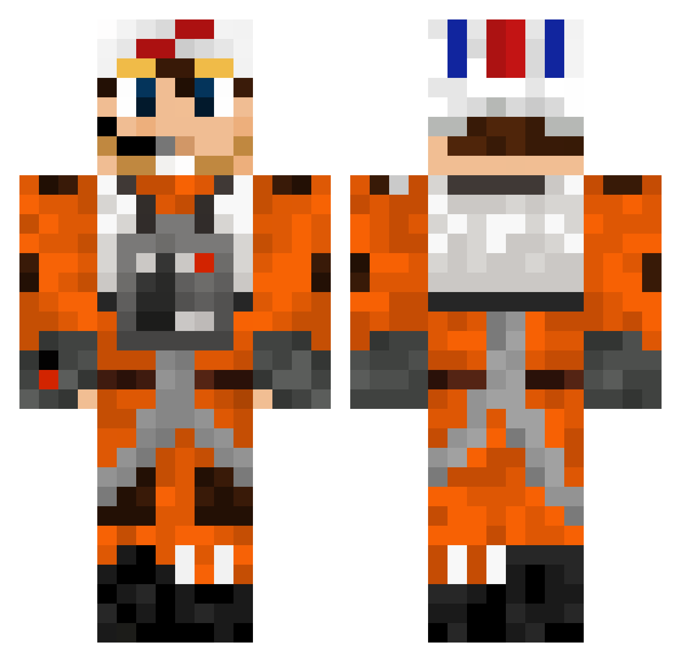 RyanMChin Minecraft skin, front and back view