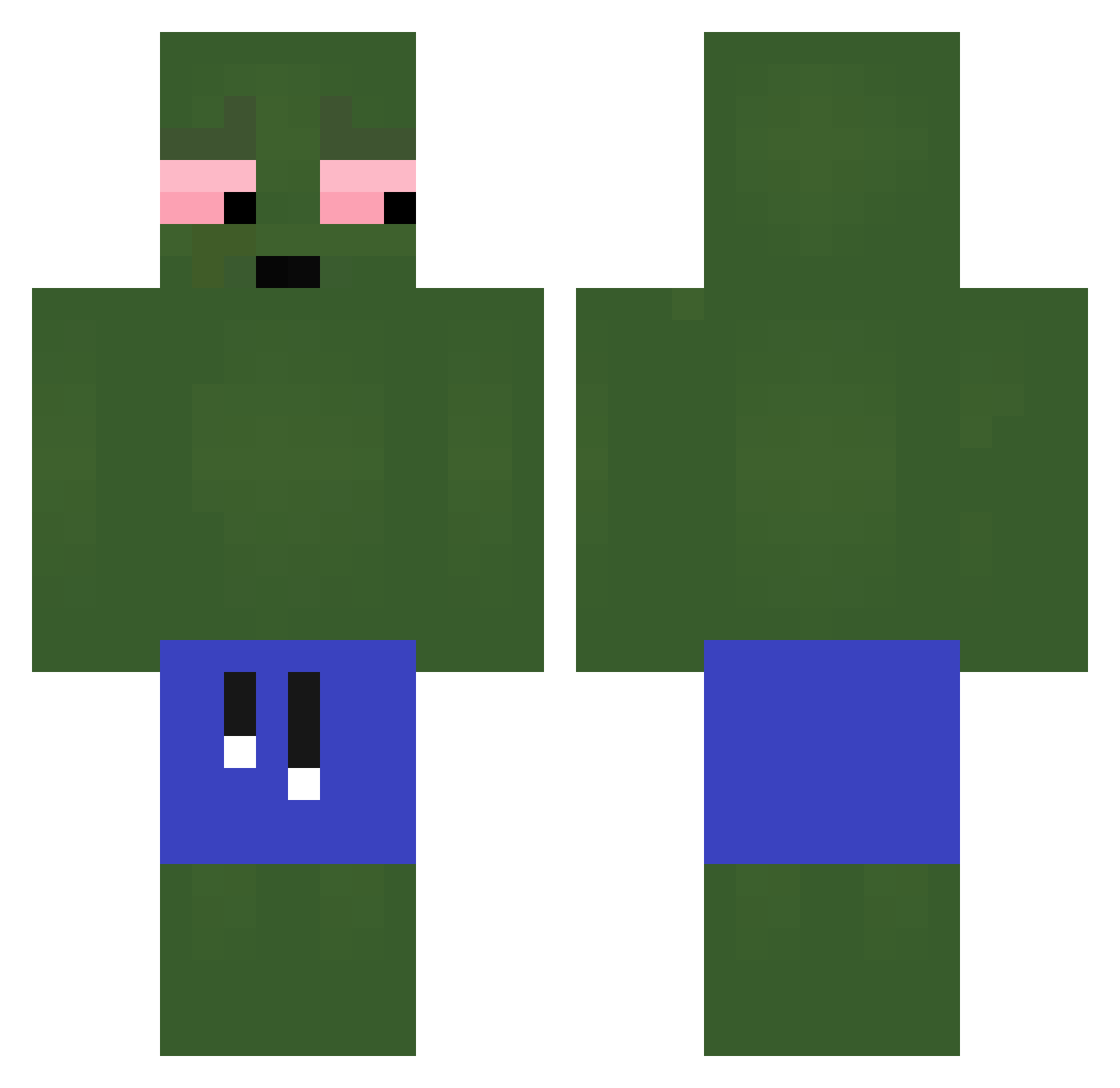 damianogf1337 Minecraft skin, front and back view
