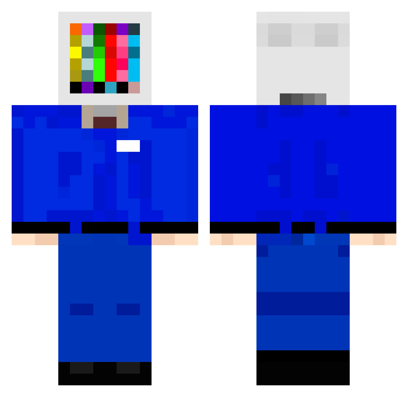 originalcontent1 Minecraft skin, front and back view