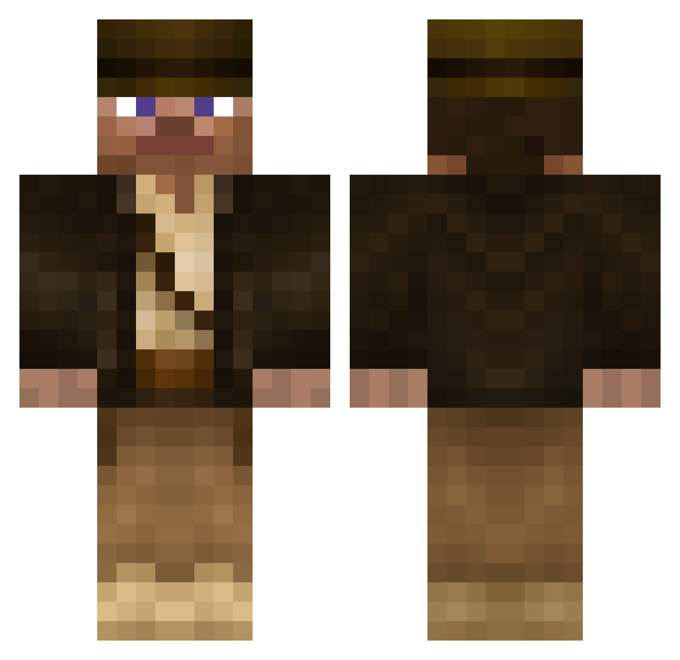 LotrokCZ Minecraft skin, front and back view