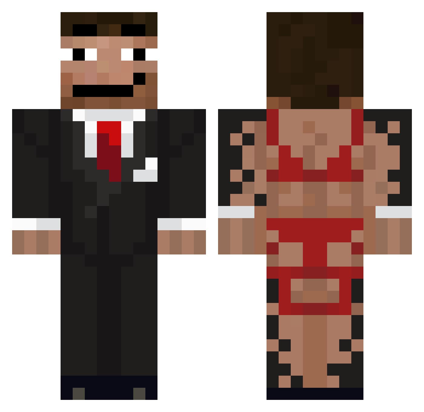 Dappeldin Minecraft skin, front and back view