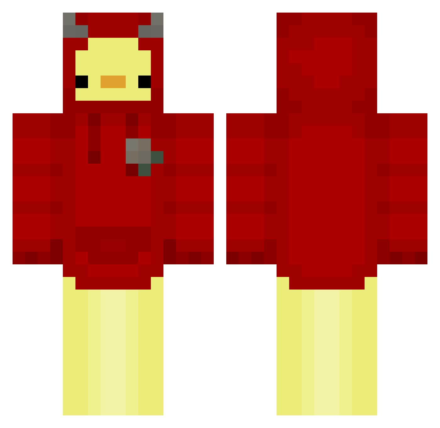 BORAM2020 Minecraft skin, front and back view