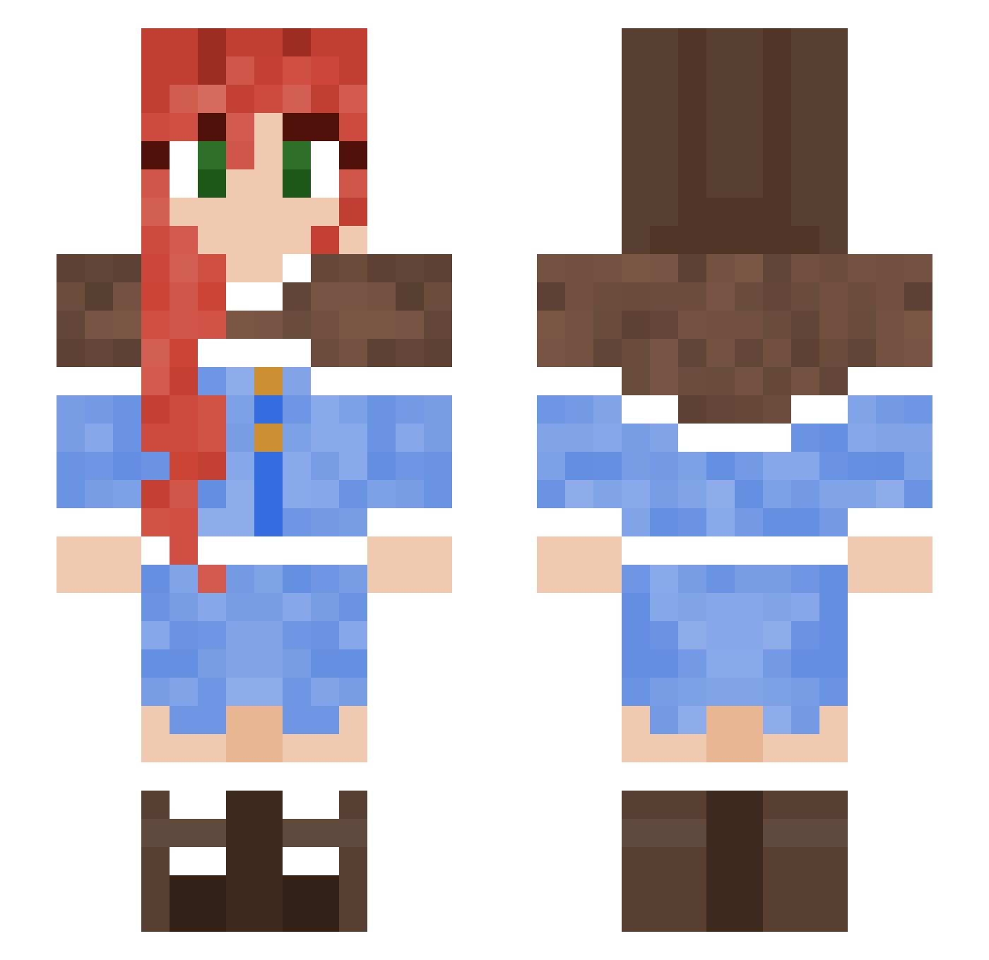 Arcaniac Minecraft skin, front and back view