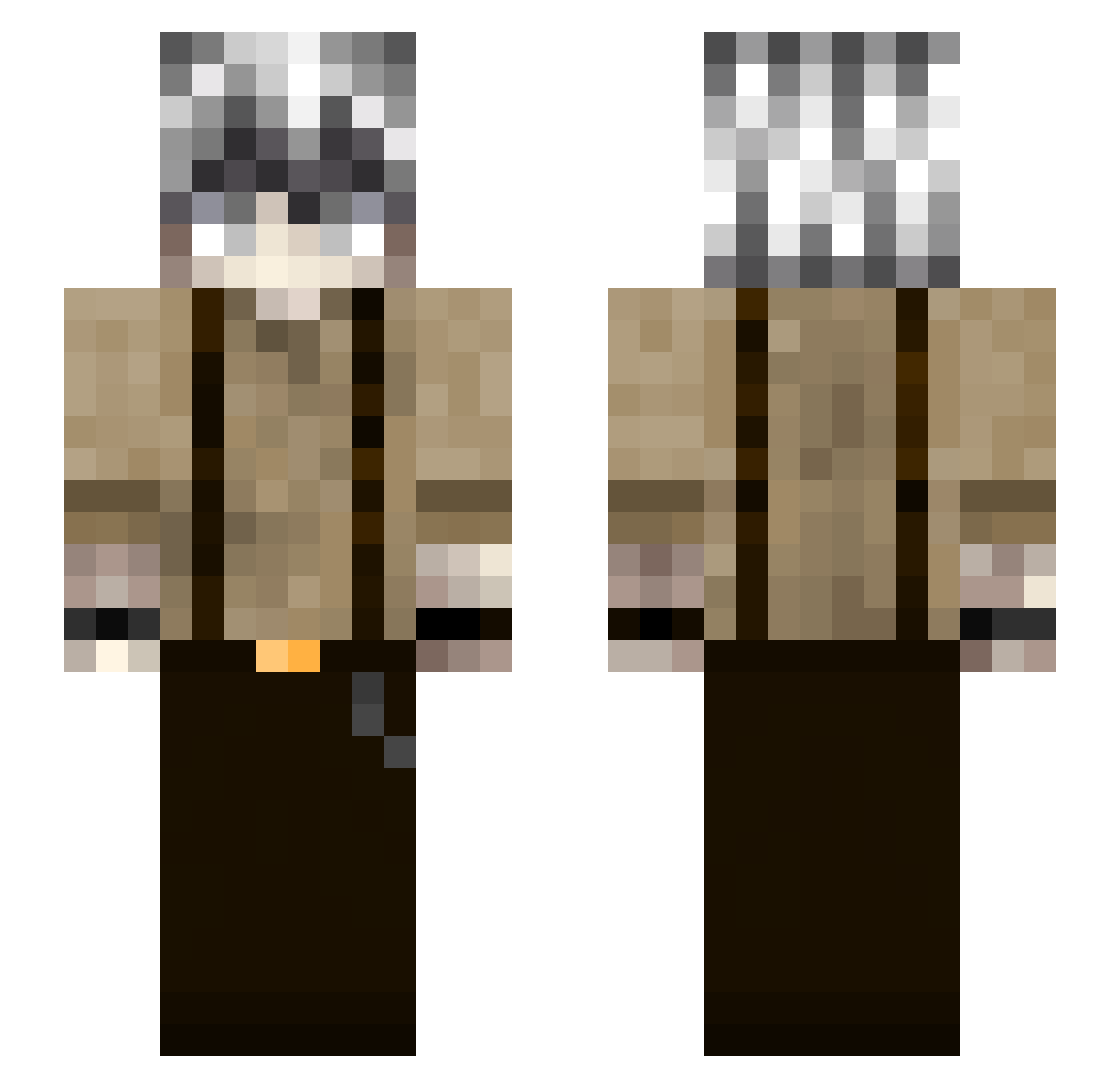 dKyouma Minecraft skin, front and back view