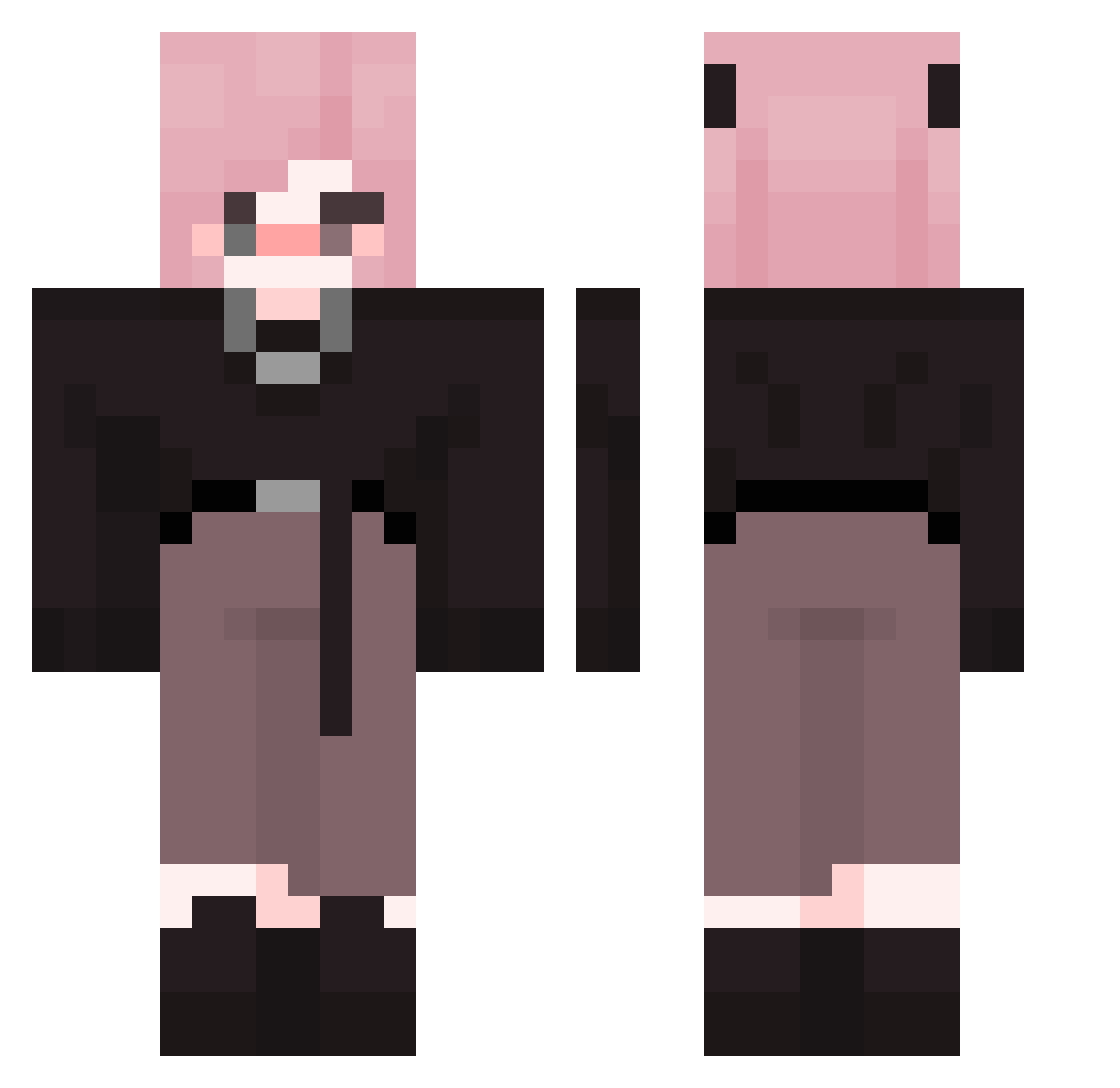 AddMax86 Minecraft skin, front and back view