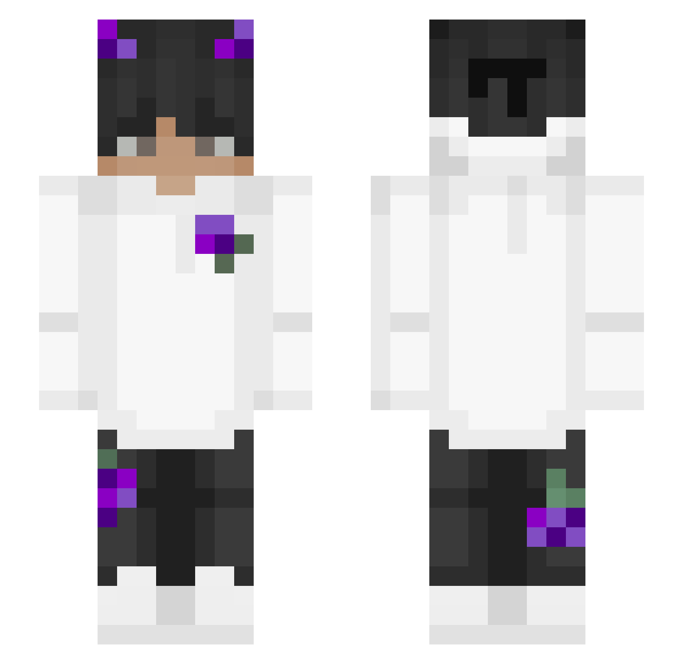 red40eater Minecraft skin, front and back view