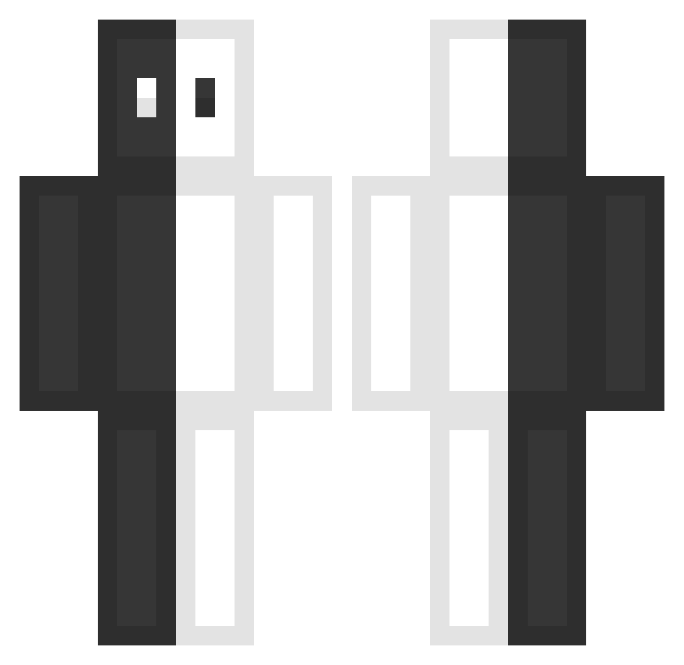 Sasaki_Kojire Minecraft skin, front and back view