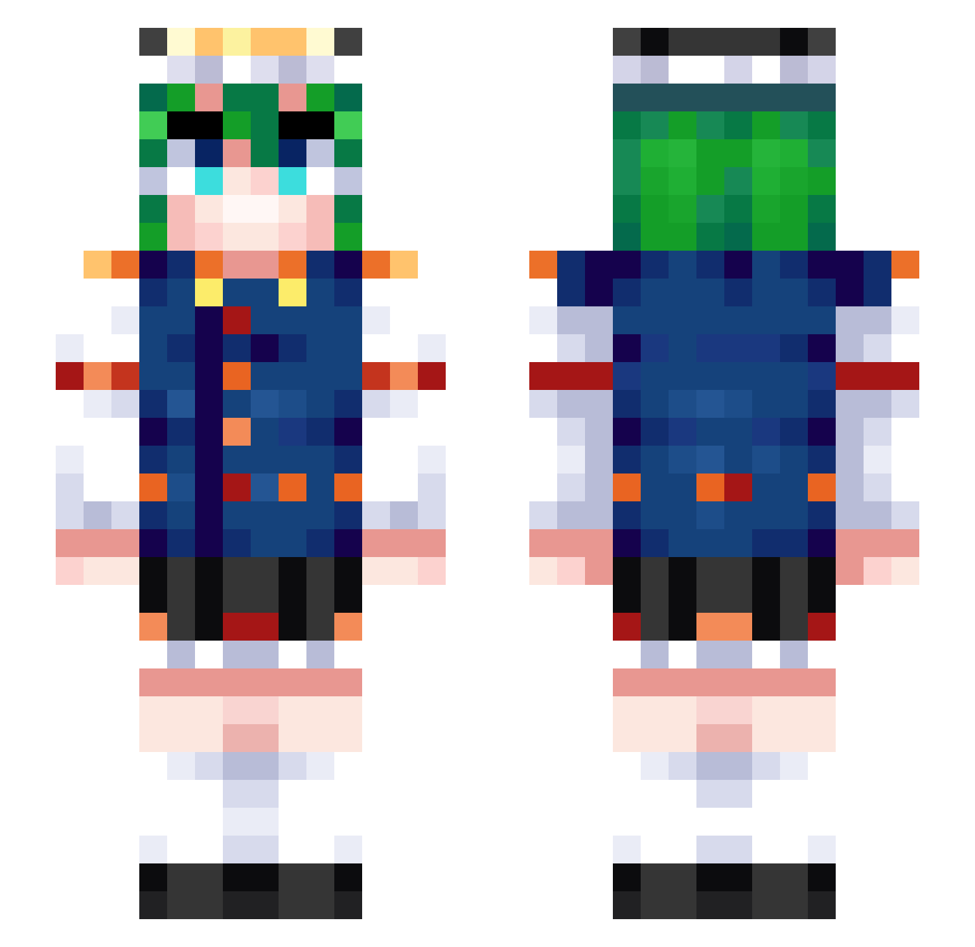 AthanaSia__ Minecraft skin, front and back view