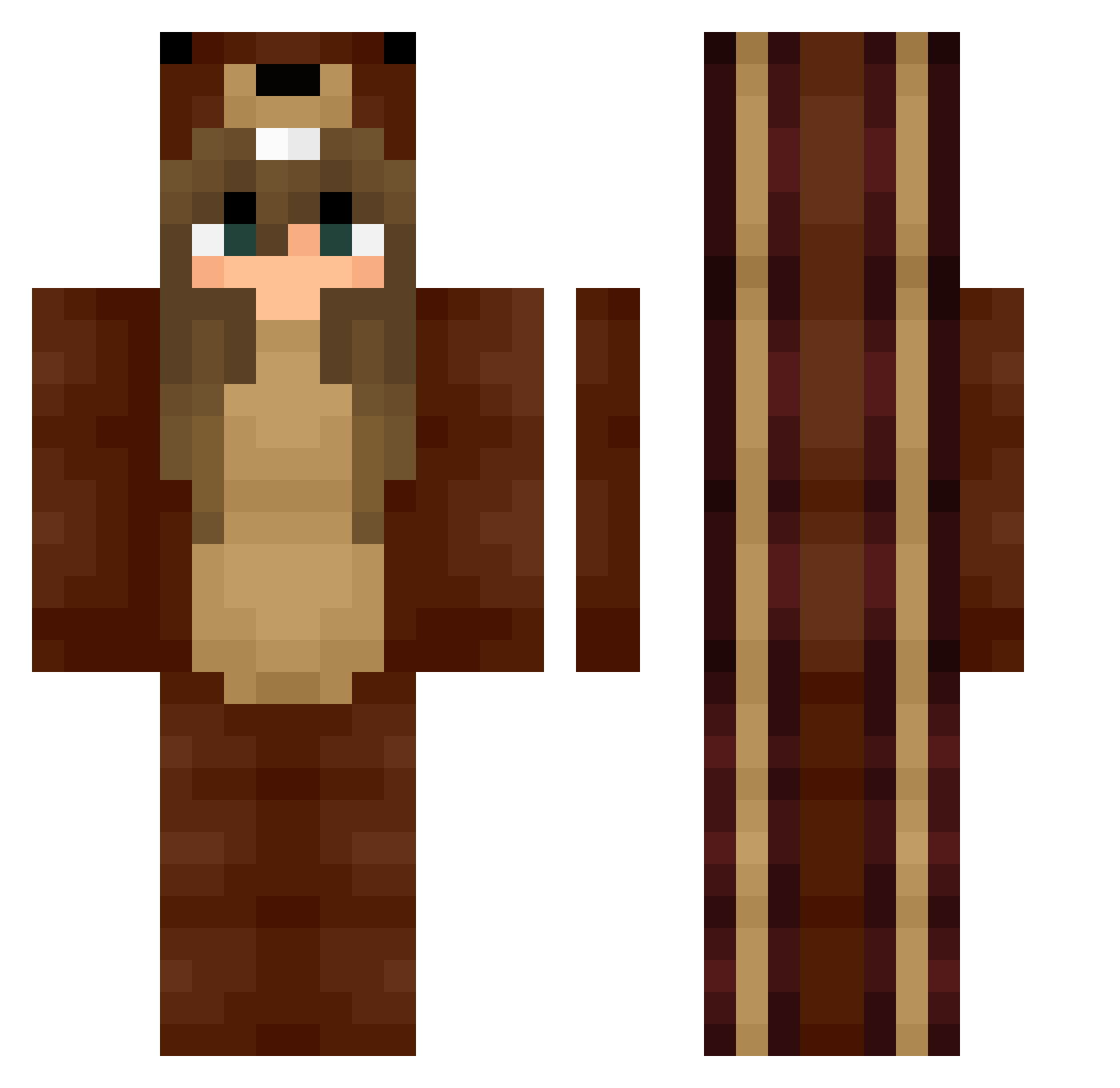 EntertainEngle Minecraft skin, front and back view