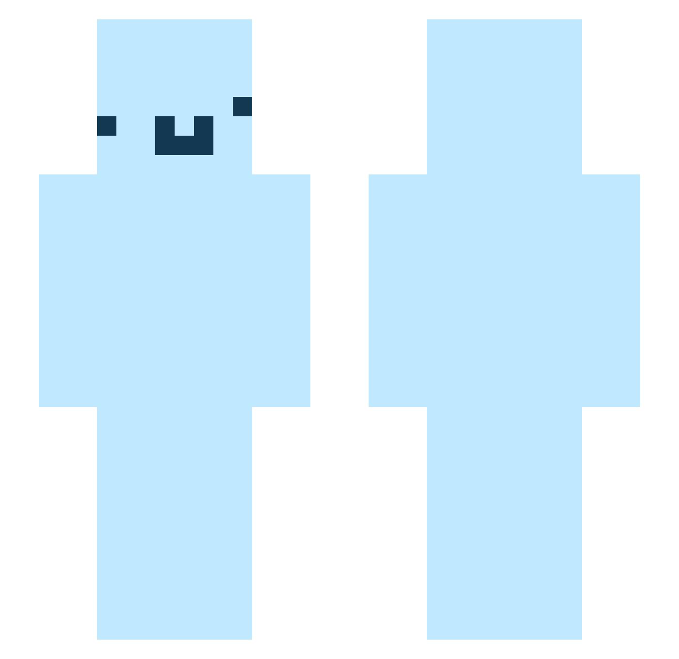 Jaay1330 Minecraft skin, front and back view