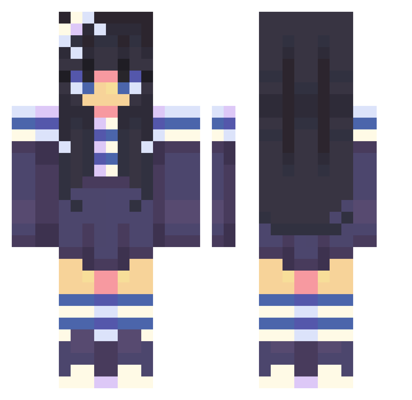 tyeisfatt Minecraft skin, front and back view