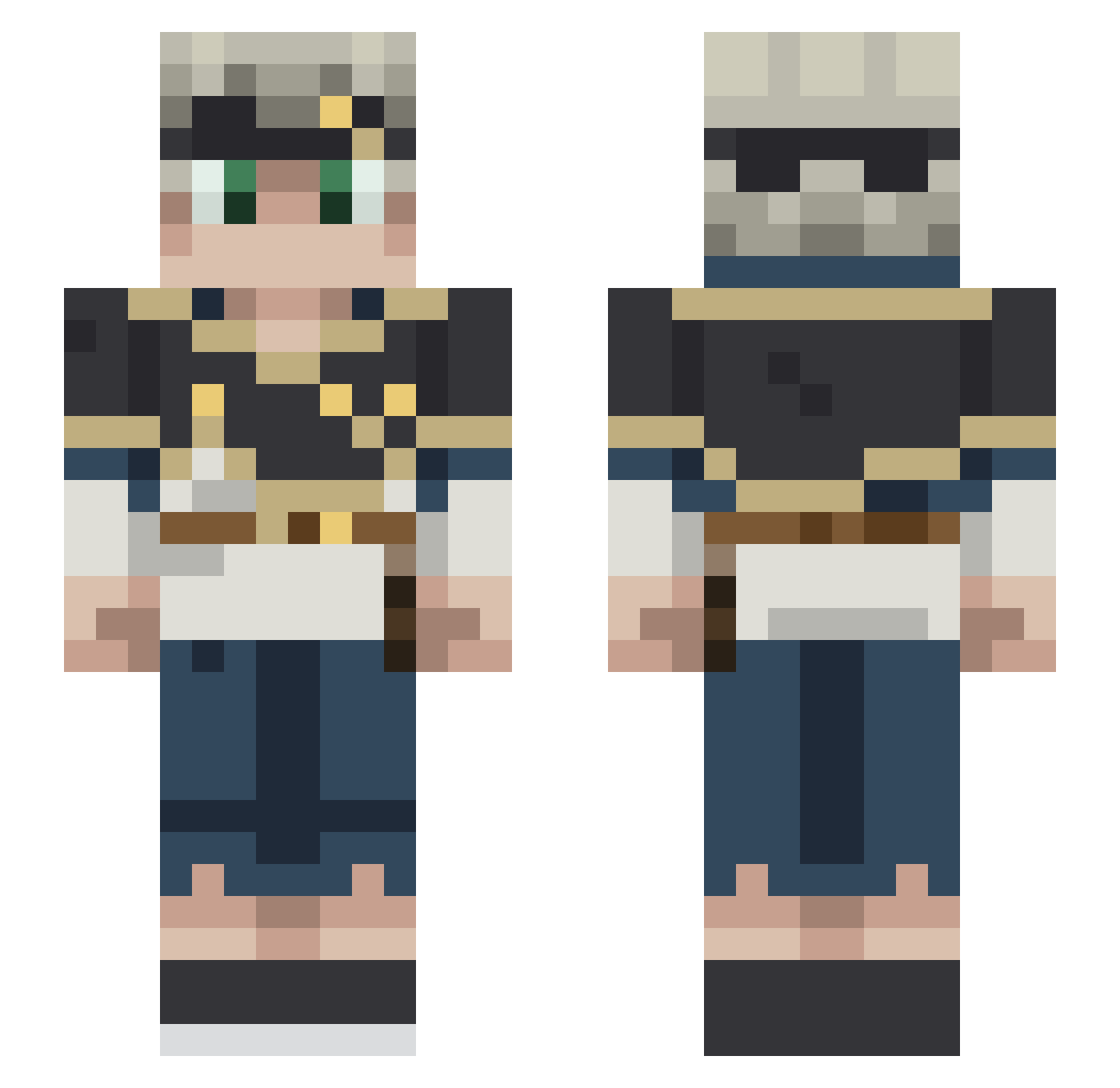Frynogaming567 Minecraft skin, front and back view