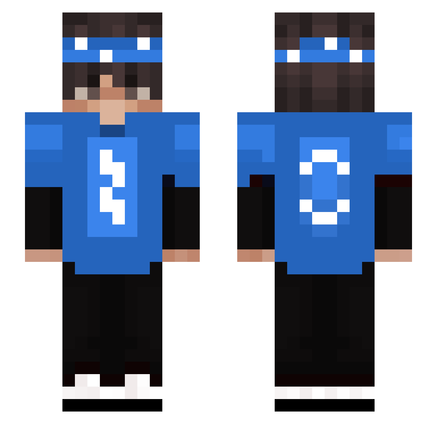 _Avery Minecraft skin, front and back view