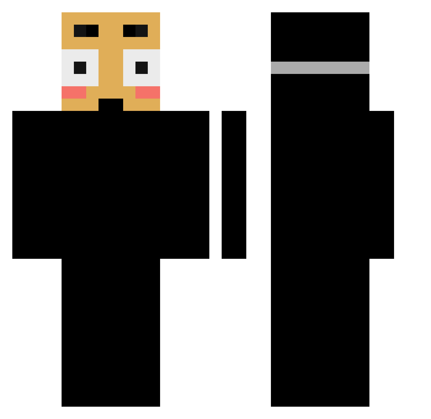 Soqods_Memes Minecraft skin, front and back view