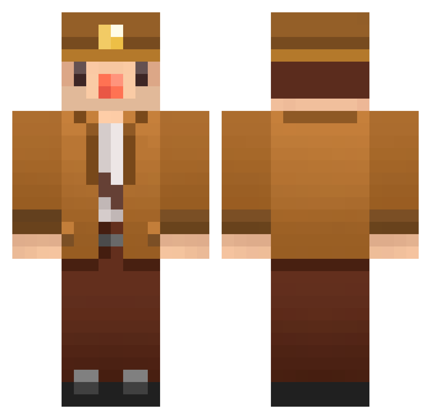 Logan_Pants Minecraft skin, front and back view