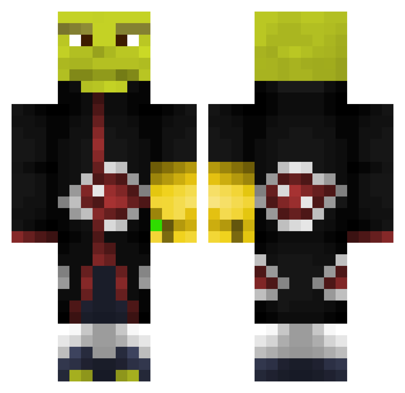N0k3_0_0 Minecraft skin, front and back view