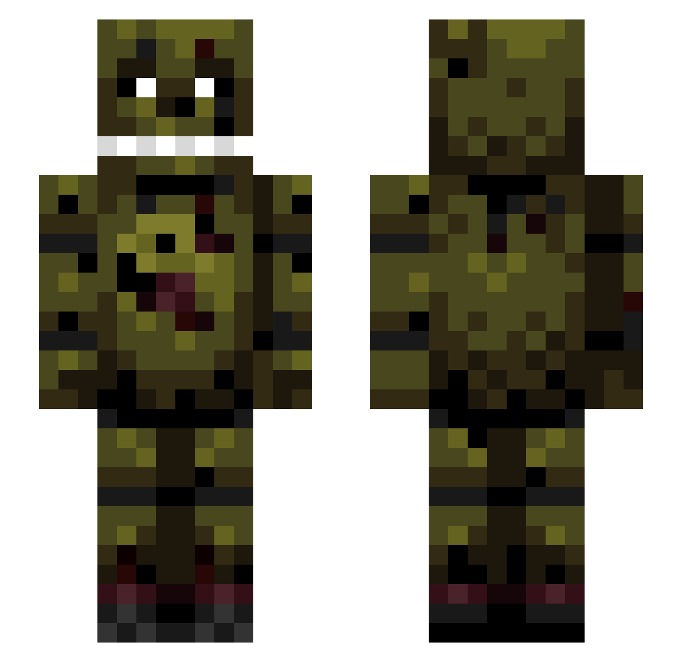 SmellyAfton Minecraft skin, front and back view
