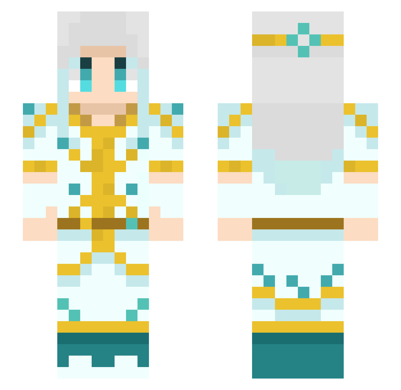 PavThePanda Minecraft skin, front and back view