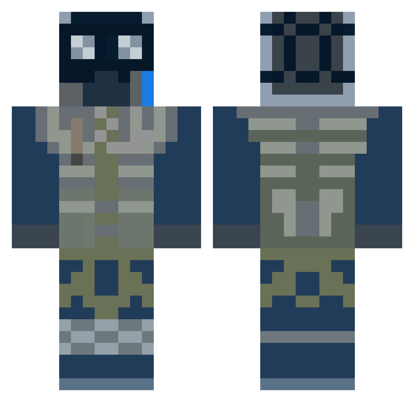 GurthLord666 Minecraft skin, front and back view