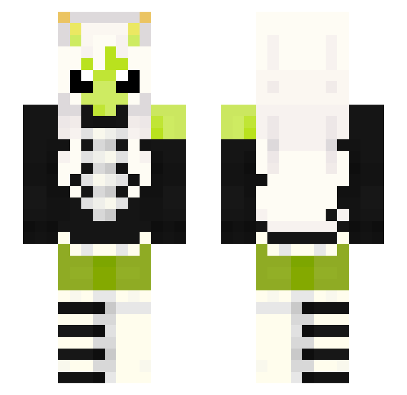 _Slushi Minecraft skin, front and back view