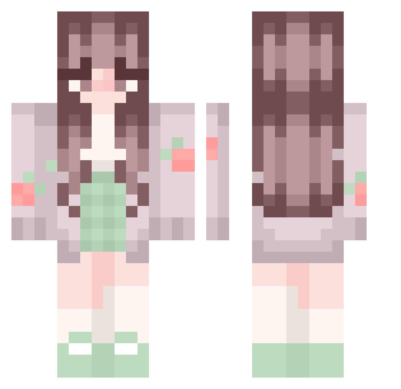 Pyrodactilis999 Minecraft skin, front and back view