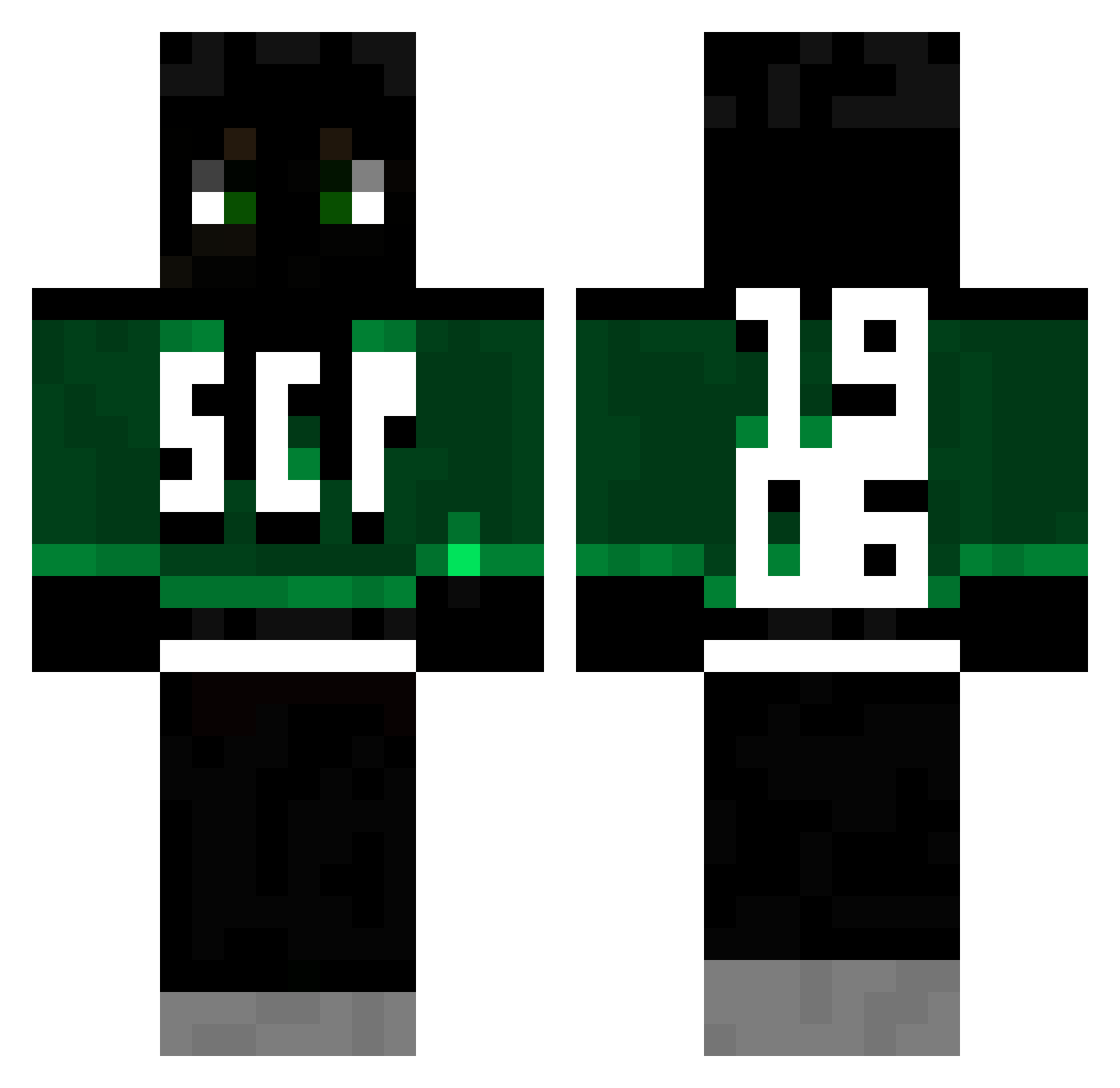 Sampaio_76 Minecraft skin, front and back view
