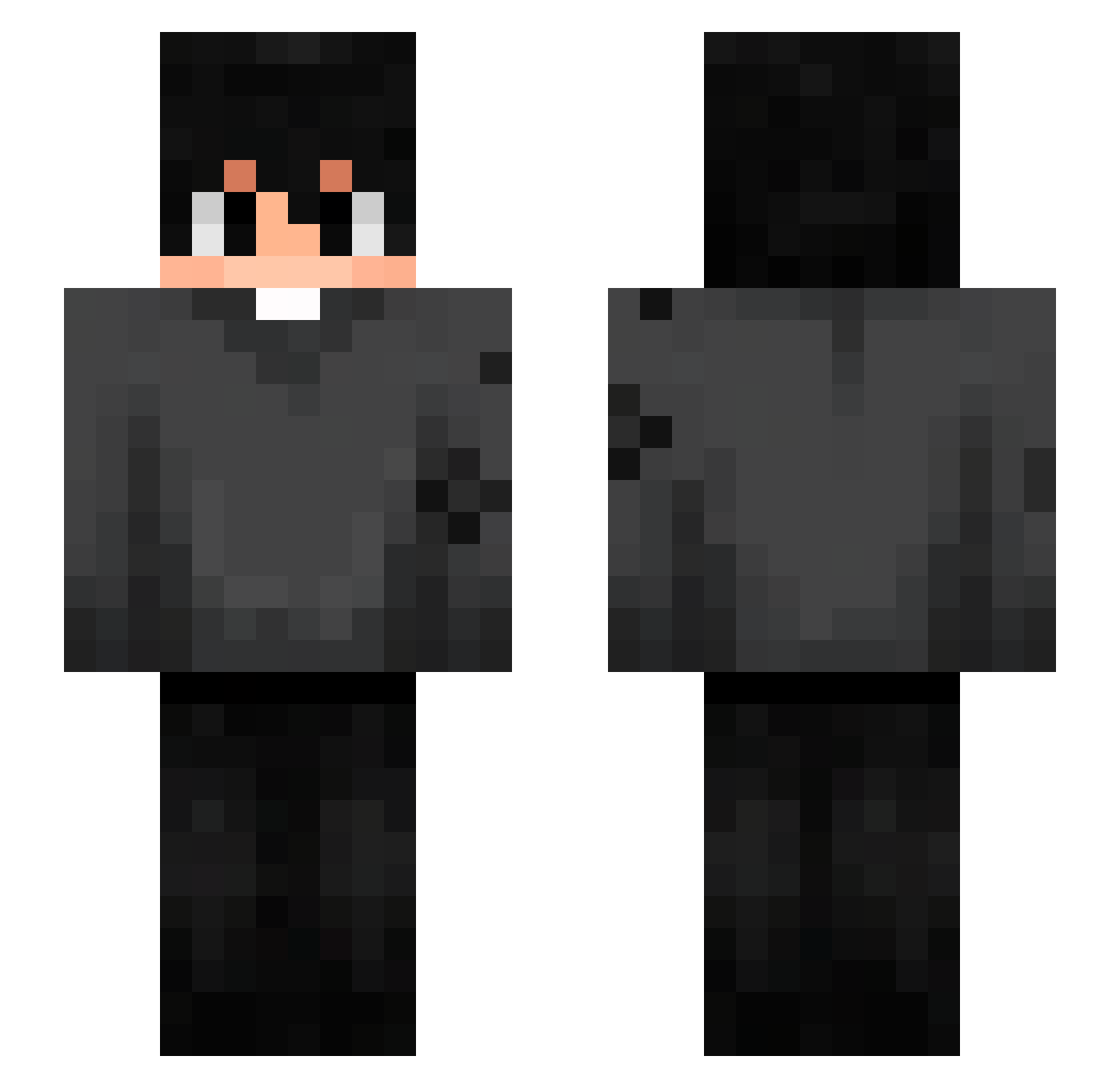 zaidewww Minecraft skin, front and back view