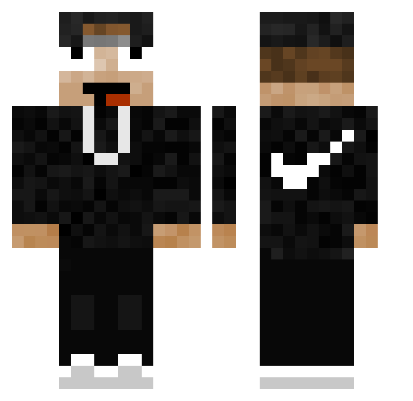 JxstNeo Minecraft skin, front and back view