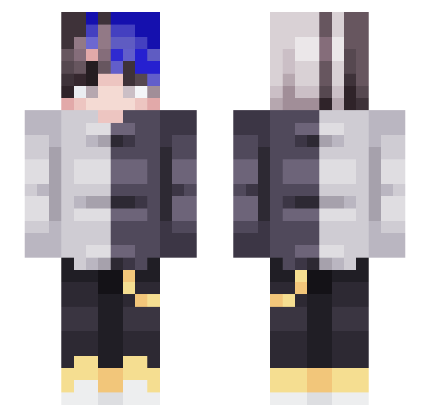 TylerBoss1 Minecraft skin, front and back view