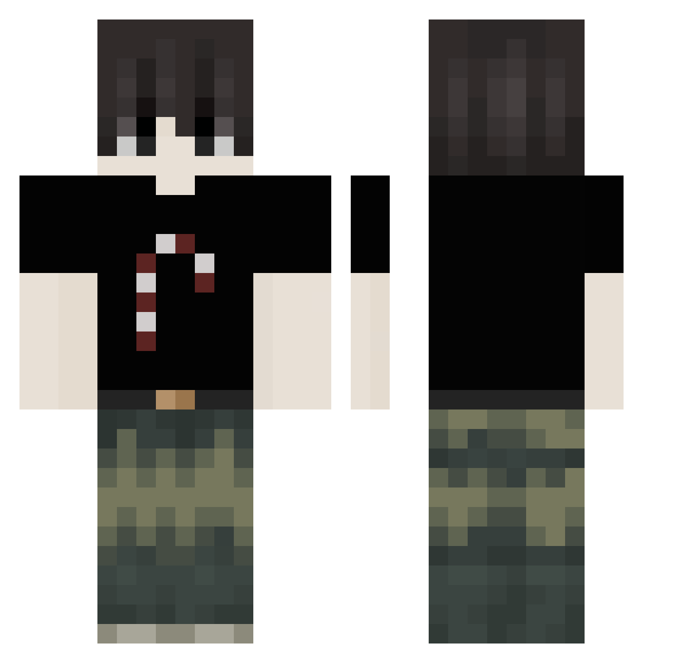 4sylum_ Minecraft skin, front and back view