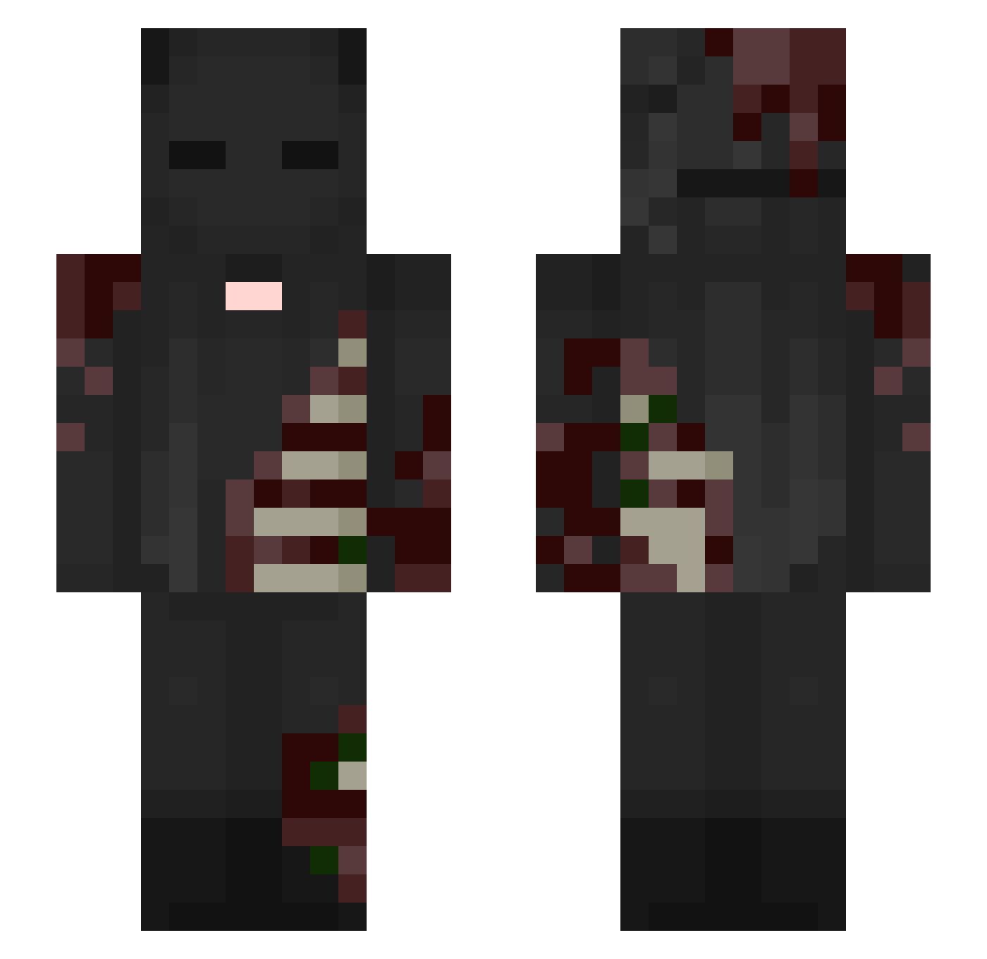 lsyn Minecraft skin, front and back view