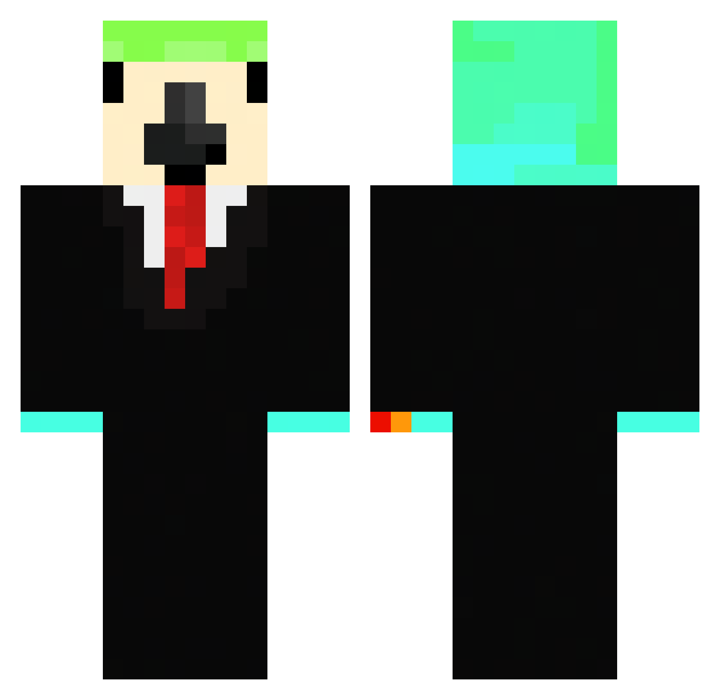 Timyto123 Minecraft skin, front and back view