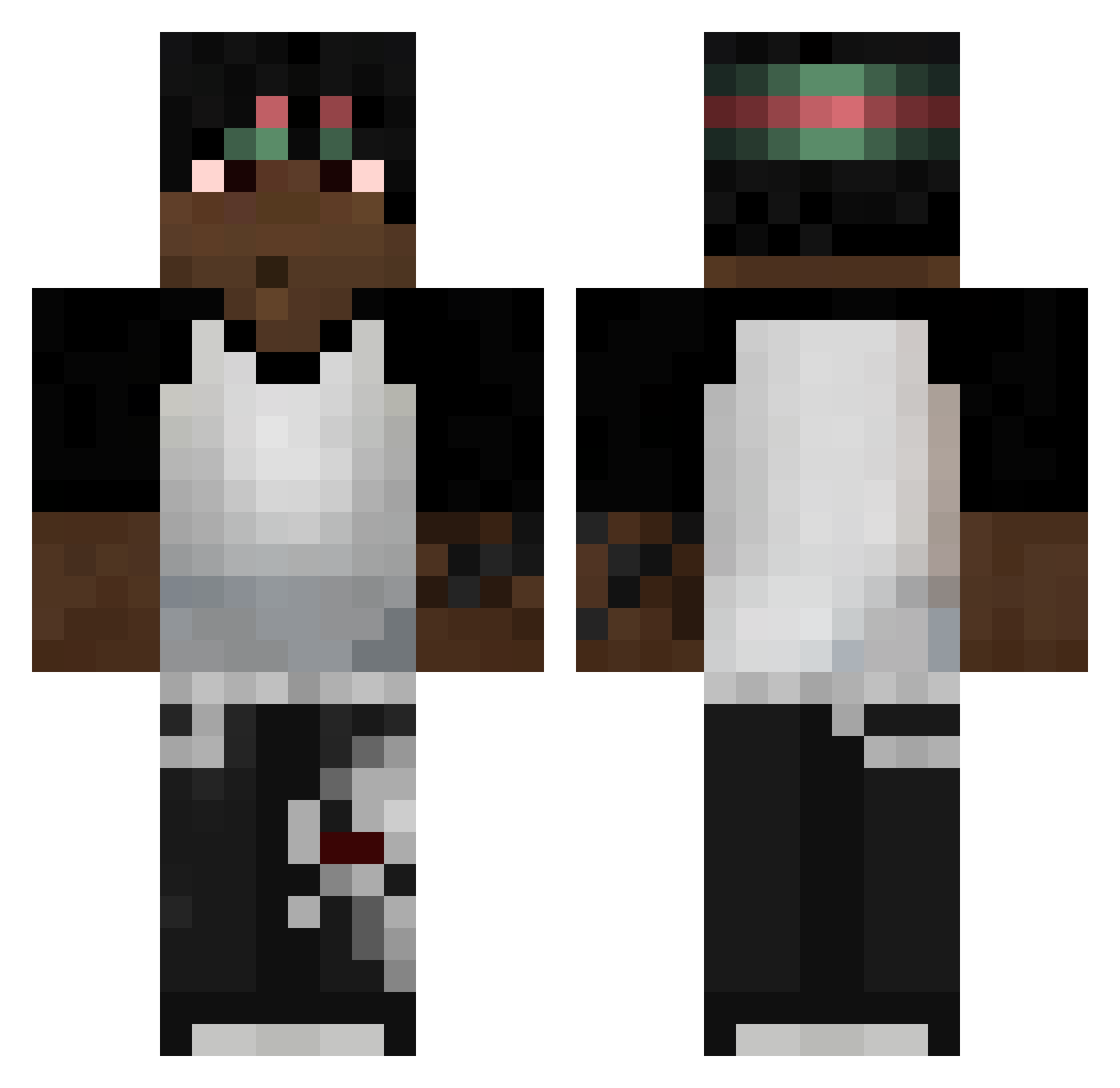 REAL_XIEBAZI Minecraft skin, front and back view