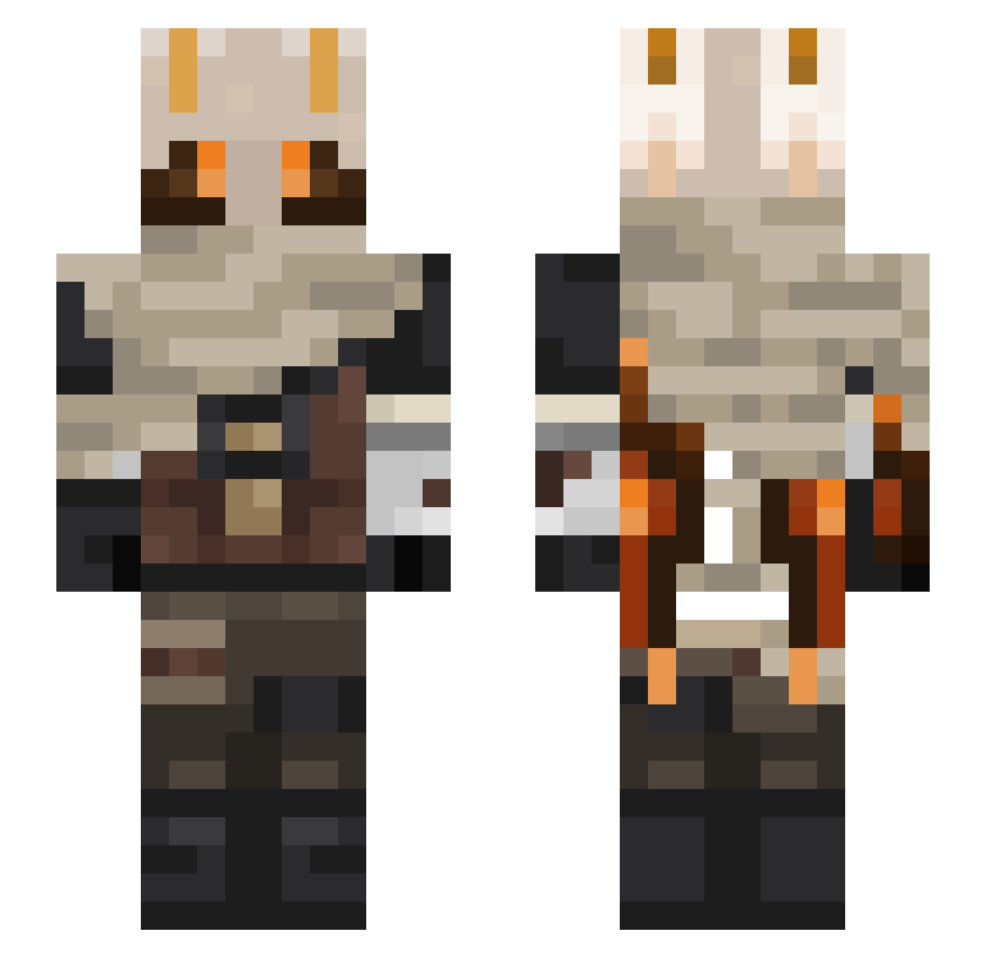 Rin__xv Minecraft skin, front and back view