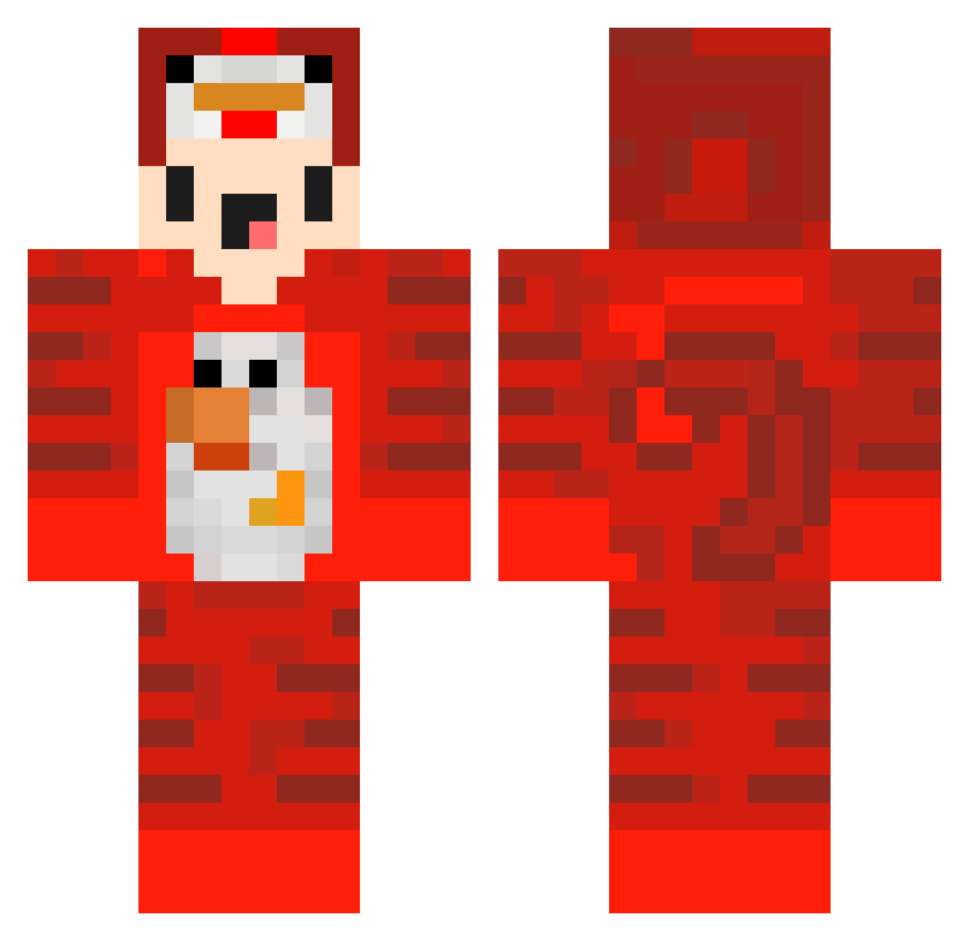 LegendShiggy Minecraft skin, front and back view