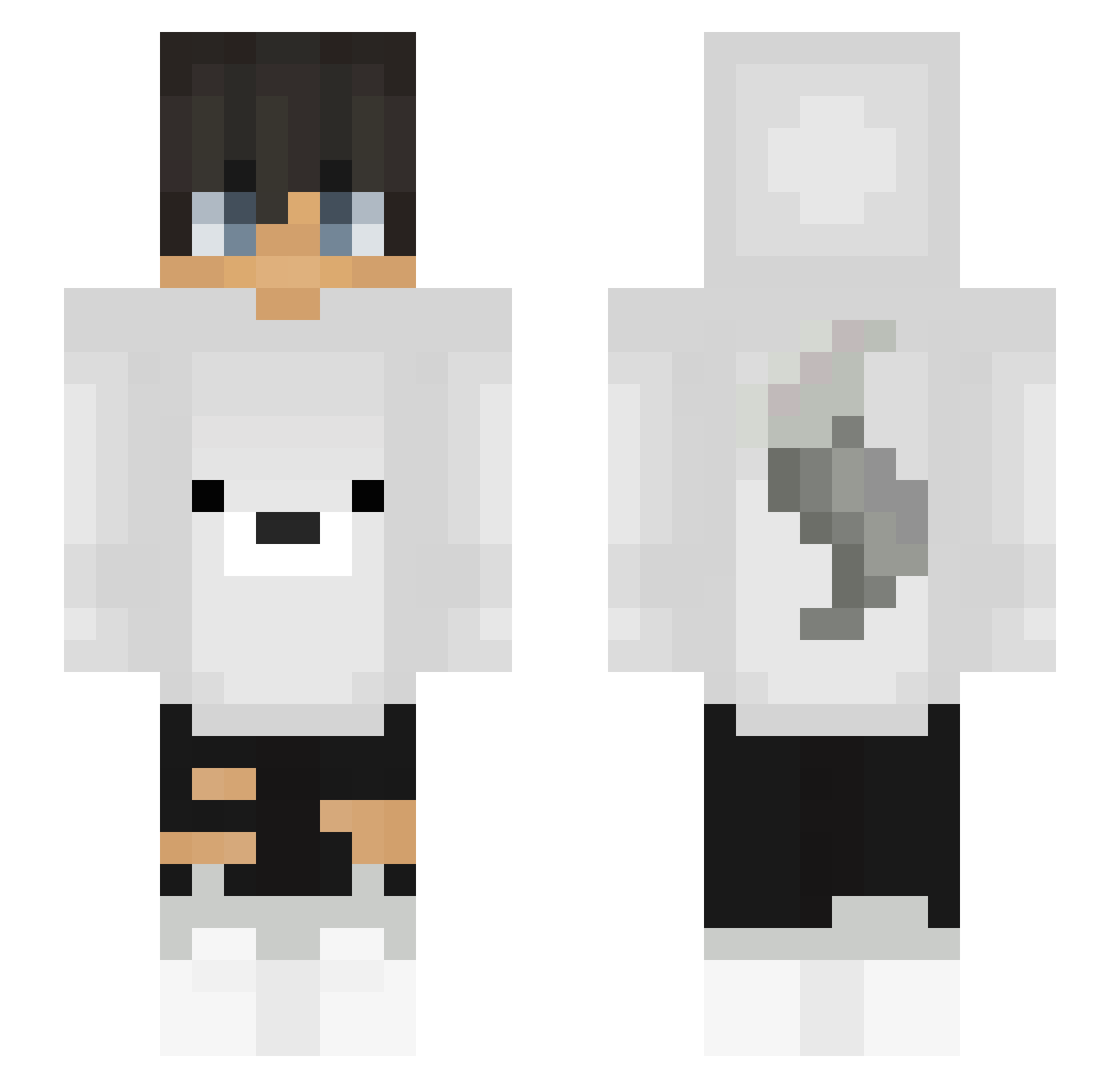 Heulleise_ Minecraft skin, front and back view