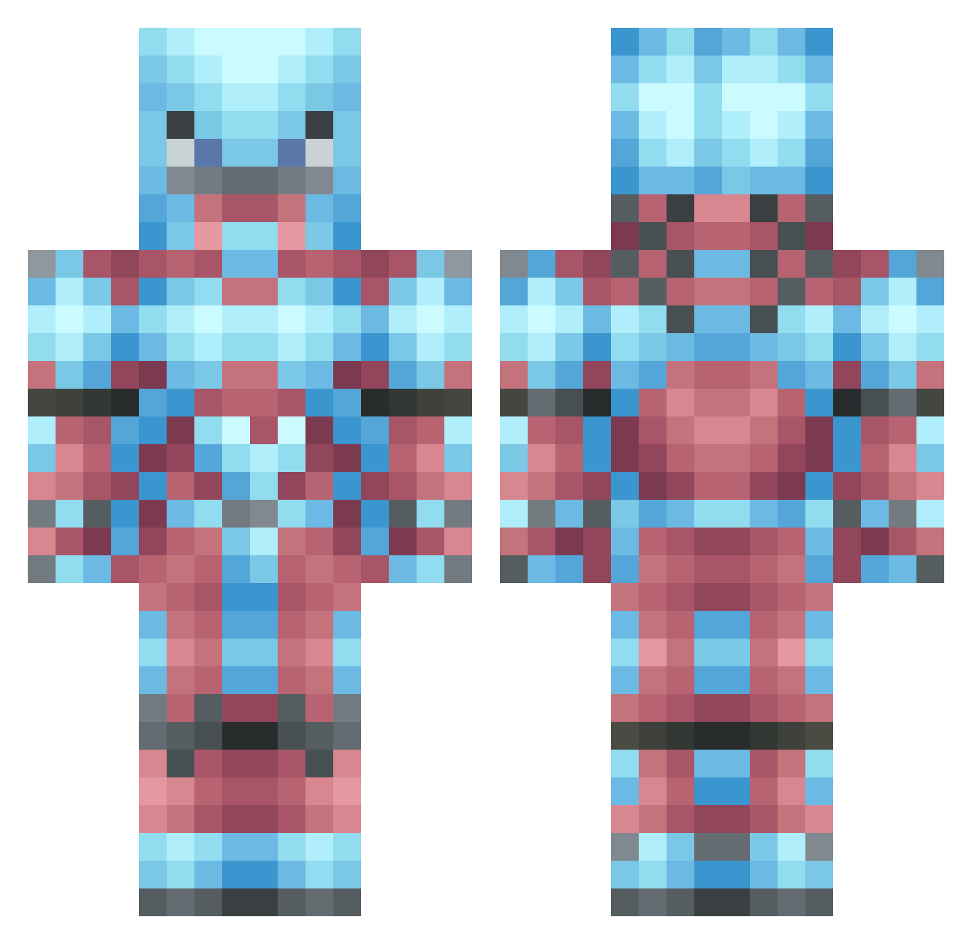 DarkSavage77Xx Minecraft skin, front and back view