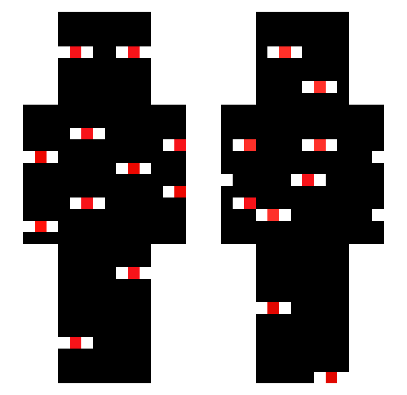 IngCocaCoffe Minecraft skin, front and back view