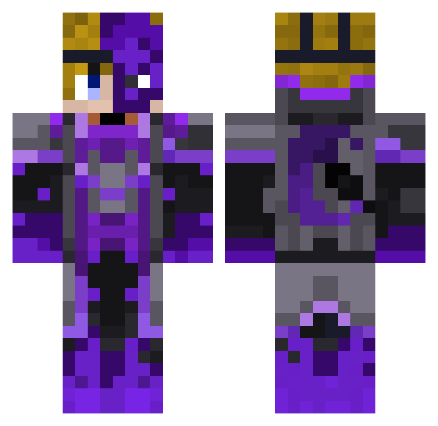 _jaqub Minecraft skin, front and back view
