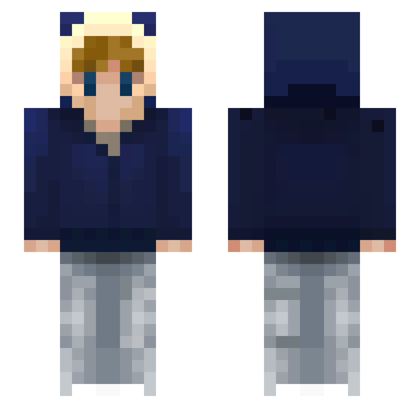 xXRynoCrunchXx Minecraft skin, front and back view