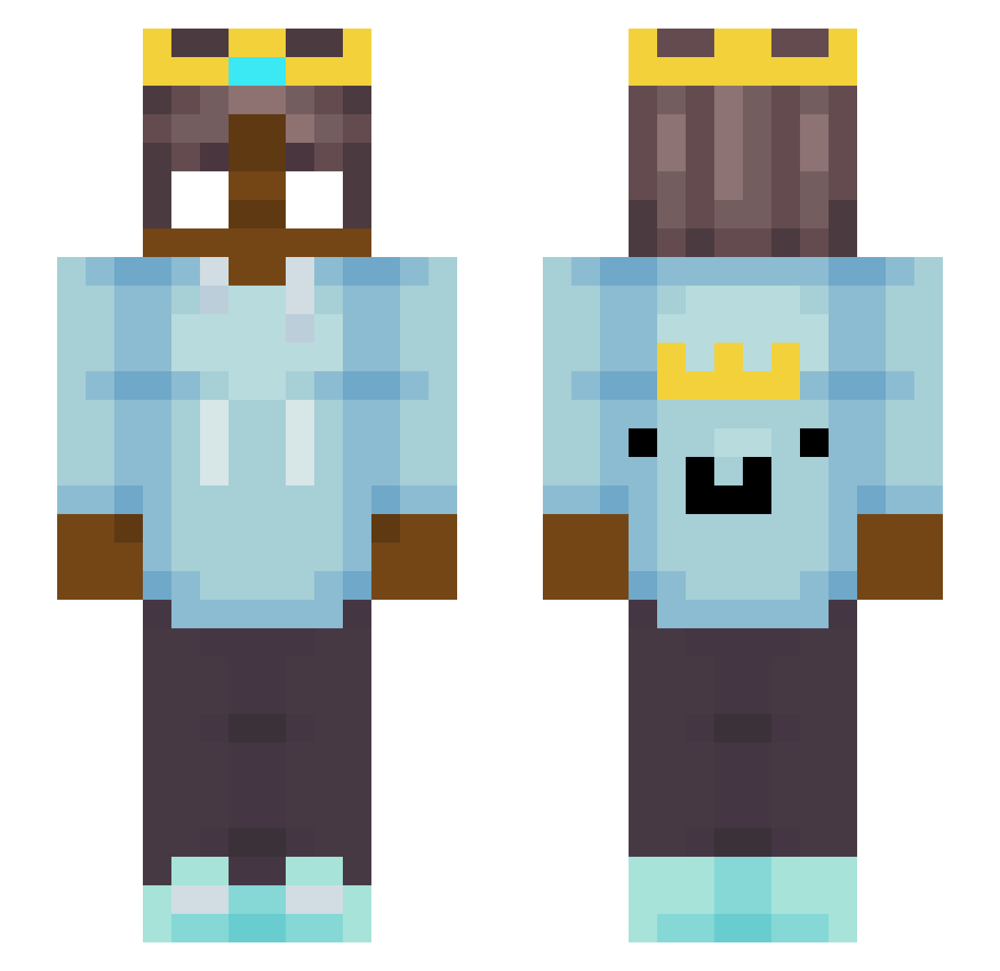 J__shua Minecraft skin, front and back view